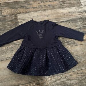 Robeez Navy Long Sleeve Kids Top with Crown Design